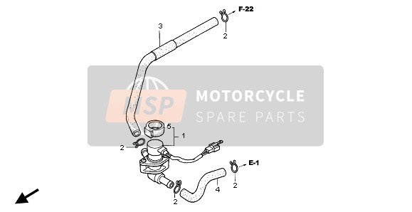 Honda FJS600D 2005 Valve d'injection d'air pour un 2005 Honda FJS600D